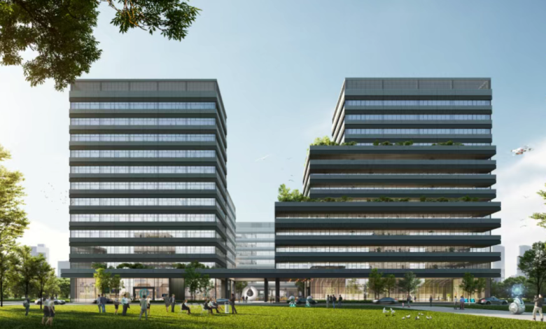 Houjie's 350 Million Headquarters Project "Sprinting": 3 Buildings Topped Out in 10 Months!